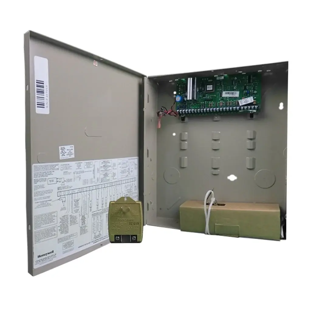 Honeywell Ademco Vista 15P control board with cabinet and transformer.webp