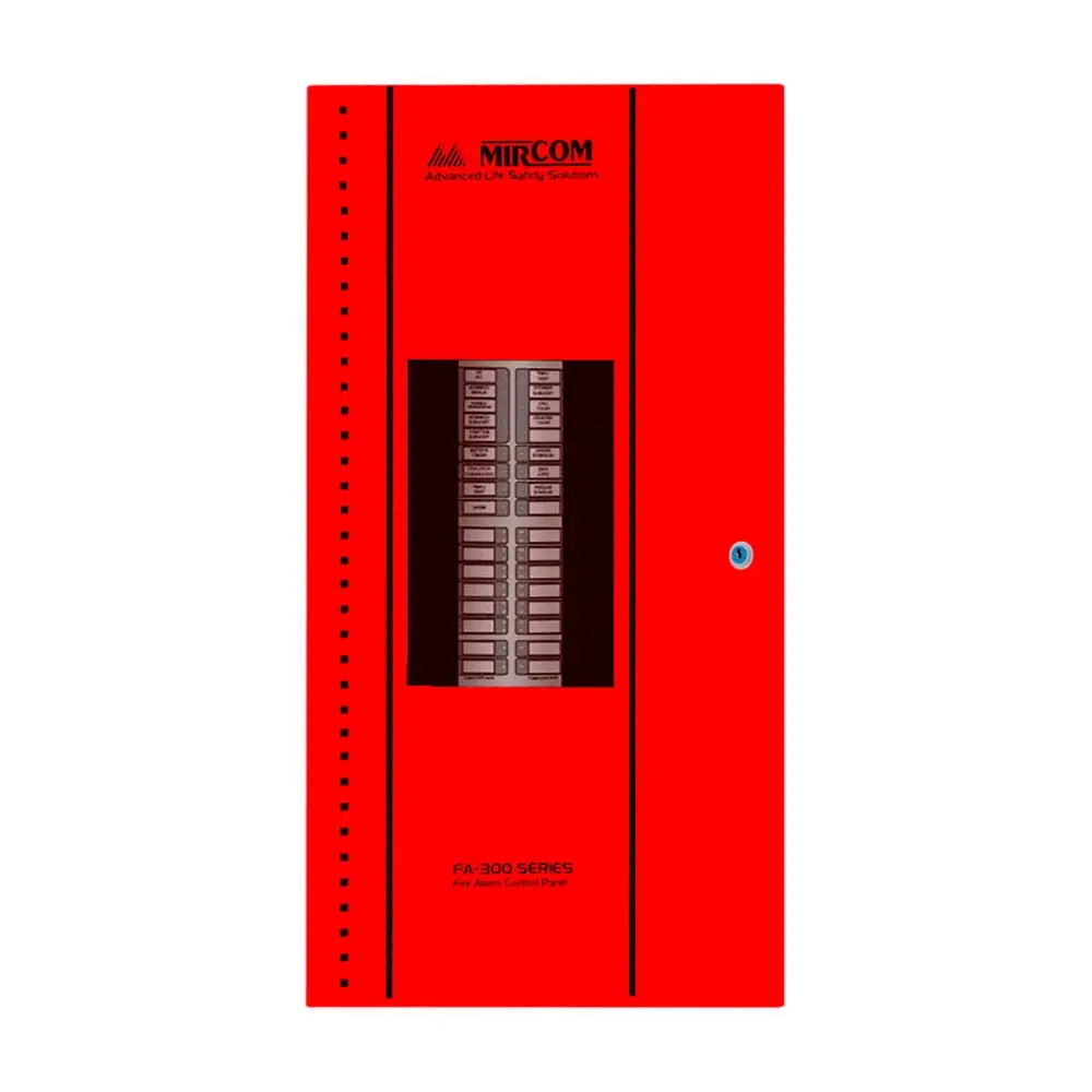 MIRCOM FA-301-12LDR Panel de Alarma contra Incendio convencional 12 zonas 24v 2 hilos.webp